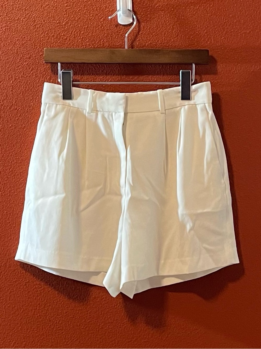 Babaton White Tailored High-Rise Shorts